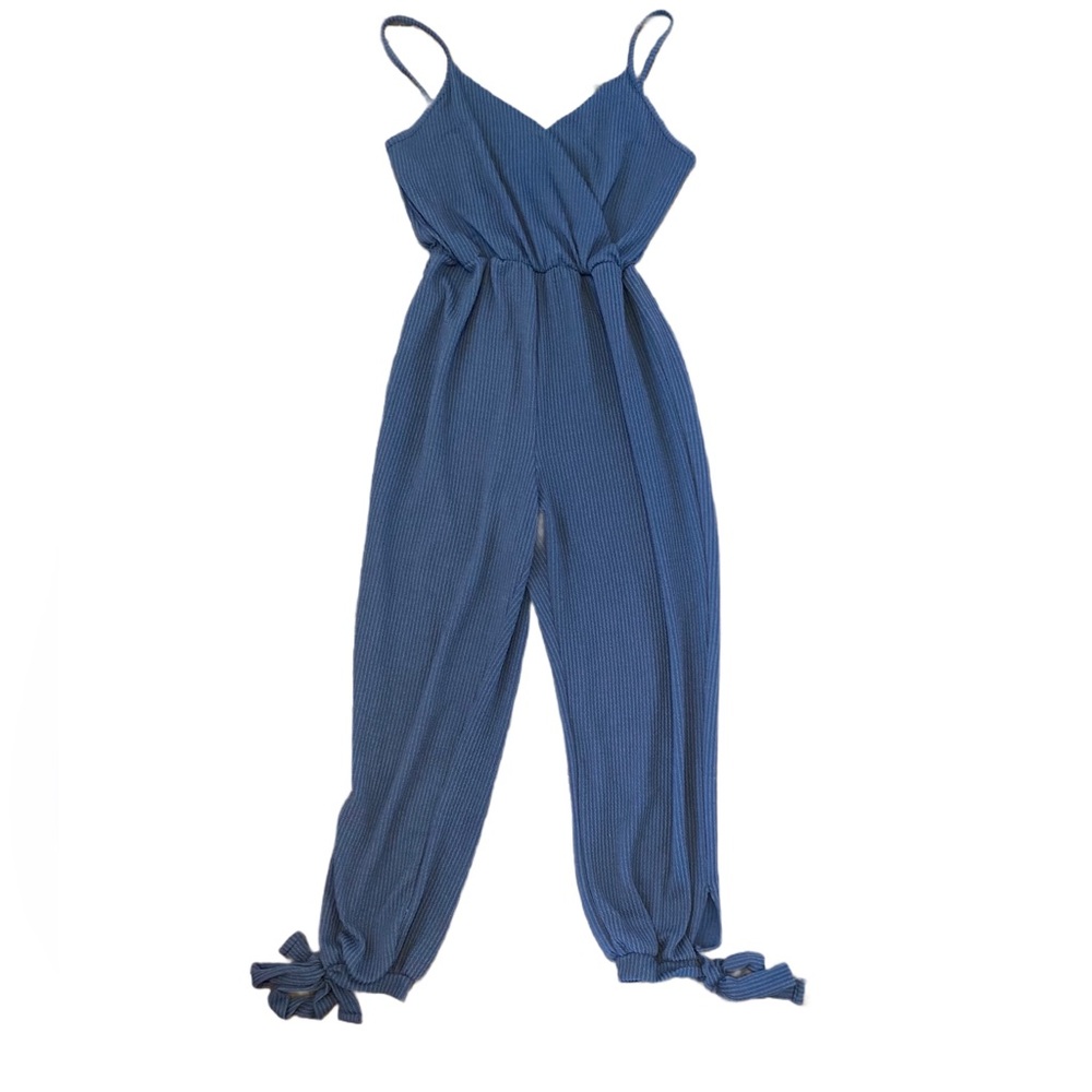 Rolla Coster Blue Jumpsuit with Spaghetti Straps and Elastic Waist Size L